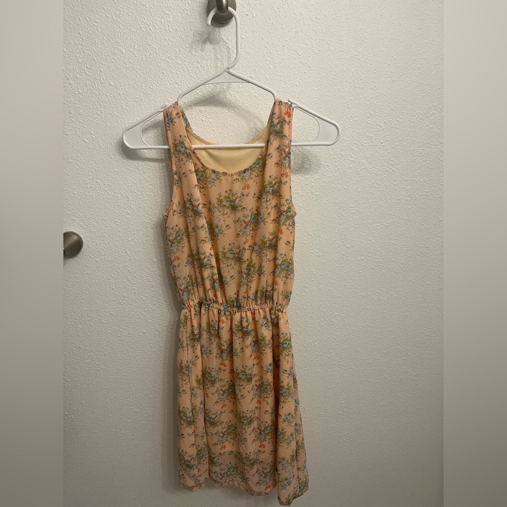 Floral pink dress